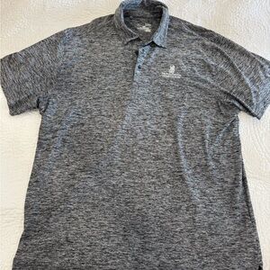 Under Armour Gray Polo Shirt with Textured Fabric